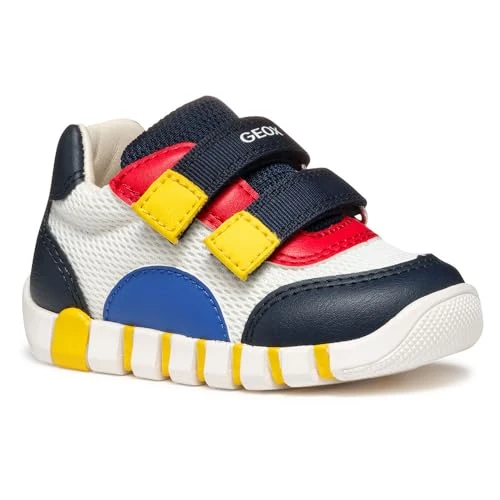 Offerta a tempo: Geox B IUPIDOO BOY C - Scarpe da ginnastica Bambino, White/Navy, - 41% da 49.90 € a 29.44 €