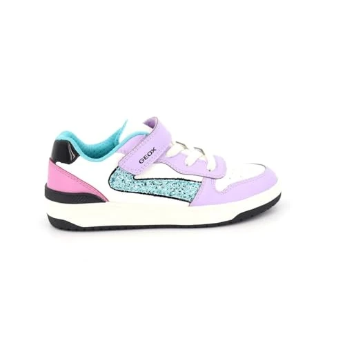 Offerta a tempo: Geox J WASHIBA Girl A - Scarpe da Ginnastica Bambina, Lilac/Turquoise, — 23% da 45,10 € a 34,93 €
