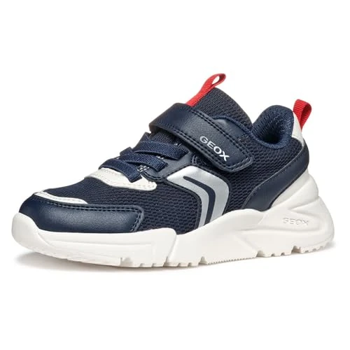 Offerta a tempo: Geox J Loftus Boy B - Scarpe da Ginnastica Bambino, Navy/Red, - 30% da 49.90 € a 34.93 €