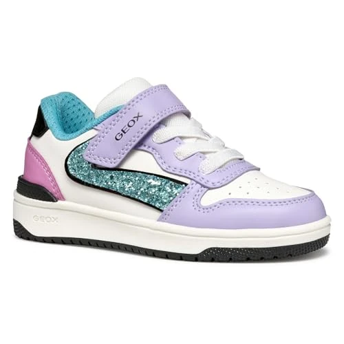 Offerta a tempo: Geox J WASHIBA Girl A - Scarpe da Ginnastica Bambina, Lilac/Turquoise, - 36% da 54.90 € a 34.93 €