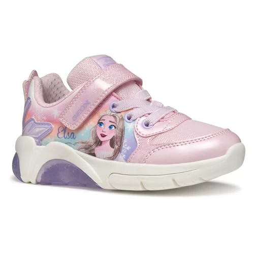 Geox J FADINLIGHT Girl E Sneaker, Pink/Lilac, 9 UK Child