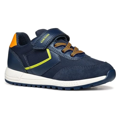 Limited-time offer: Geox J ALBEN BOY A, Boys’ Sneaker, Navy/Lime Green, from 44.92 £ to 36.27 £ (save 19.26%)