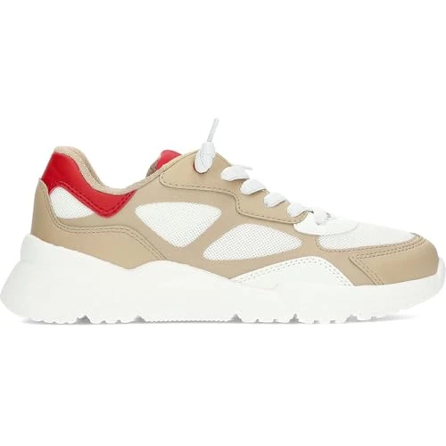 Geox J Loftus Boy E, Basket garçon, White/Beige,