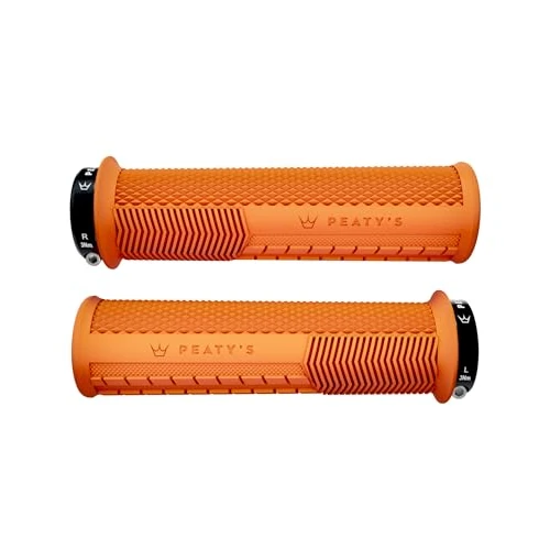 Oferta limitada: Peaty's Monarch Mangos para Bicicleta con Agarre Superior - Textura Moleteada, Almohadilla Extendida para Pulgar, Amortiguación de Impactos, Ergonómicos y Alto Confort - 32-34 mm, Naranja de 29.99 EUR a 27.63 EUR (ahorro 8%)