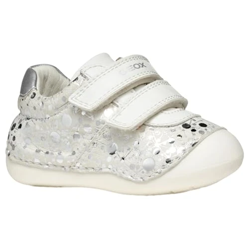 Geox B TUTIM B - Scarpe da Ginnastica Baby - Madchen, White/Silver,