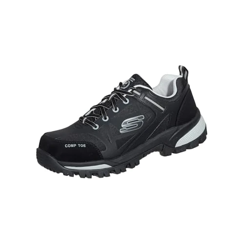 Offerta a tempo: Skechers Gatlon Strigax, Stivali da Costruzione Uomo, Black Gray Leather/Synthetic/Textile, 45.5 EU - 17% da 114.95 € a 95.13 €
