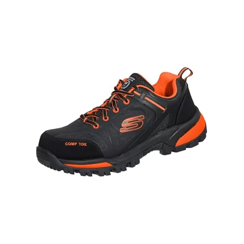 Limitiertes Angebot: Skechers Gatlon Strigax Konstruktionsstiefel für Herren, Schwarz Orange Leder Synthetik Textil, 42 EU von 114.95 EUR auf 99.90 EUR (Spare 13%)