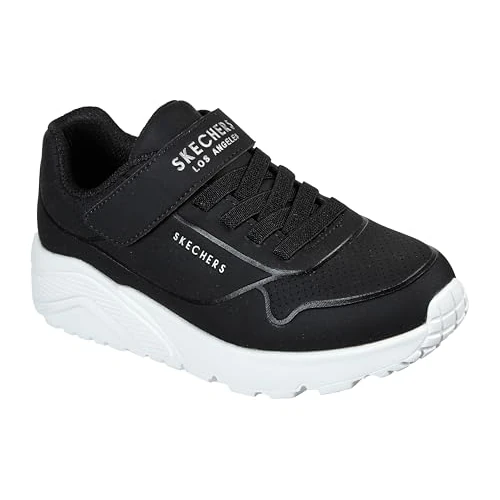 Limited-time offer: Skechers Boys Uno Retro-Groove Sneaker, Black, 3 UK from 33.12 GBP to 33.12 GBP (save 0%)