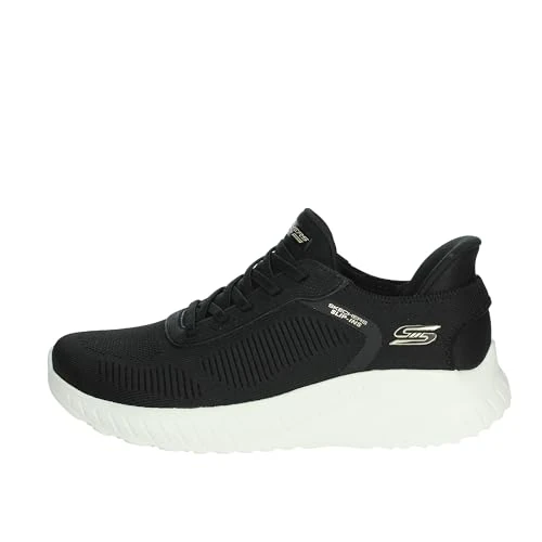 Offerta a tempo: Skechers Bobs Squad Chaos Current MuseSneaker da Donna, Finiture in Tessuto Nero., 36 EU - 29% da 79.95 € a 56.90 €
