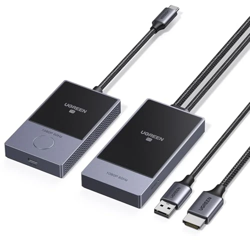 Limited-time offer: UGREEN Wireless USB C Transmitter and HDMI Receiver Type-C to HDMI 1080P@60Hz 5G Wi-Fi Transmission for Video and Audio Output from Phone/Computer/MacBook/Camera/TV Box/DVD to TV/Monitor (164FT/50m) from 79.99 £ to 79.99 £ (save 0.00%)