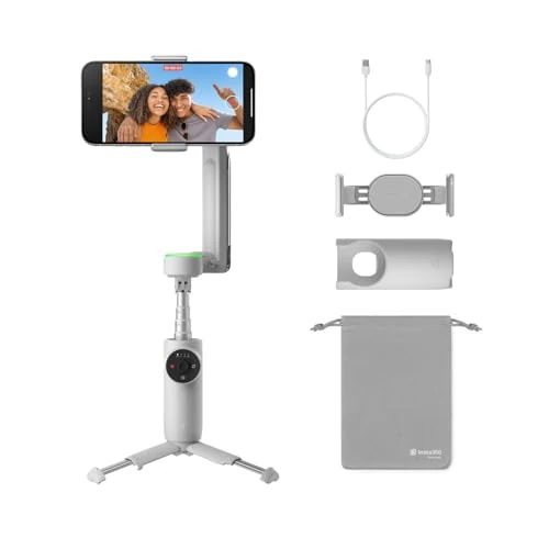 Offerta a tempo: Insta360 Flow Pro - Stabilizzatore per smartphone con IA, supporto Apple DockKit, Tracciamento Panoramico Infinito 360º, Stabilizzazione a 3 assi, Treppiede + Selfie Stick integrati, Tracciamento IA - 53% da 139.00 € a 65.00 €