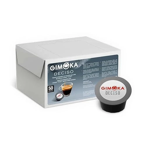 Gimoka Mélange Deciso intensité 13/13-50 Capsules - Compatibles avec les machines à café de la marque Lavazza* Firma* - Produit en Italie