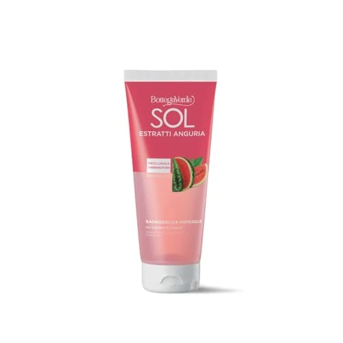 Offerta a tempo: Bottega Verde - SOL Estratti Anguria, Bagnodoccia Doposole, 200 ml, Prolunga l'Abbronzatura, con Estratto di Anguria, Azione Rinfrescante, per Tutti i Tipi di Pelle - 0.00% da 5.99 € a 5.99 €