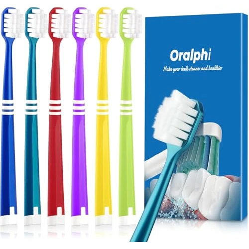 Offerta a tempo: Oralphi - Spazzolino da denti extra morbido per gengive sensibili, spazzolino da denti a setole morbide a testa larga con 10000 filo interdentale morbido — 29% da 16,99 € a 11,99 €