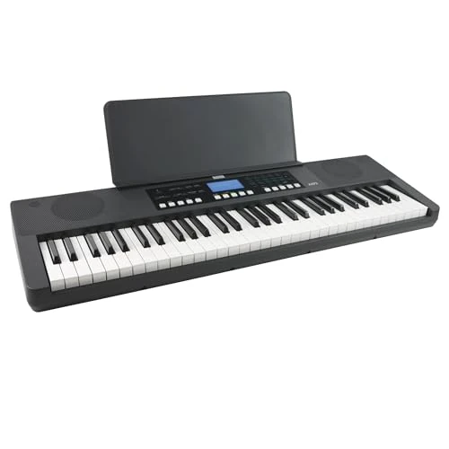 Offerta a tempo: Axus Pianoforte Con Tastiera A 61 Tasti, Tastiera Portatile Sottile E Leggera Sensibile Al Tocco Con Maniglia Per Il Trasporto, Alimentatore, 450 Voci E Leggio - 12% da 168.11 € a 147.94 €
