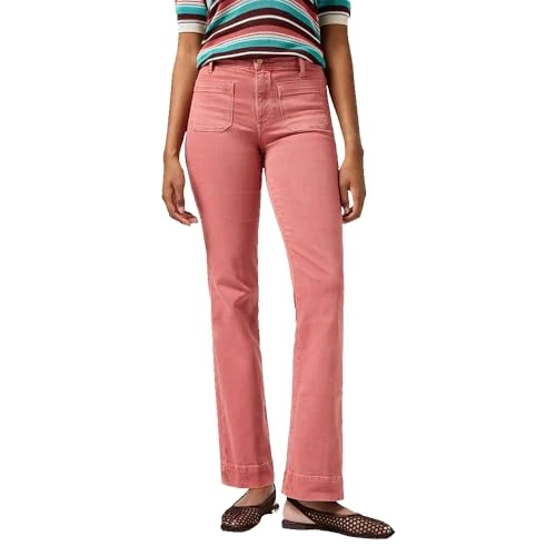 Wrangler Jean évasé pour Femme, Rouge délavé, 29W / 32L