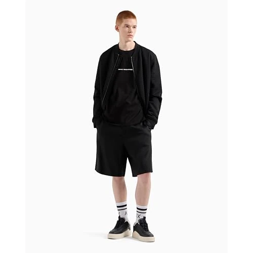 Armani Exchange Bord Utilitaire pour Homme, Durable, Logo en Relief et HD, Coupe Droite, Noir, S, Noir, S