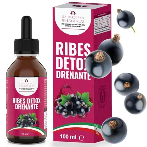 Salus Eterna Blackcurrant Nigrum Detox Draining Forte 100 ml - Natural Purifier for Liver and Kidneys, Antioxidant and Diuretic for Water Retention, Immune Support, Made in Italy
