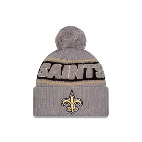 Offre limitée : New Era NFL Bonnet à Pompon Sideline 2024 Football Américain Logo de l'équipe Beanie Bonnet d'hiver Gris de 24.83 EUR à 20.11 EUR (remise 19%)