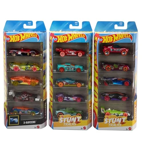 Offerta a tempo: Hot Wheels Confezione da 15 Veicoli (Stili Assortiti) | Include 3 set tematici da 5 auto o camion in scala 1:64, 15 in totale, collezione istantanea per gioco o esposizione, JDR21 - 27% da 41.99 € a 30.70 €