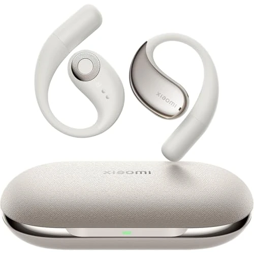 Offerta a tempo: XIAOMI OpenWear Stereo, Cuffie Bluetooth, custodia di ricarica, Hi-Res Audio con driver dinamico, Fino a 38,5 ore di ascolto, Doppio microfono con riduzione del rumore, Design Ergonomico, Beige - 50% da 119.99 € a 59.99 €