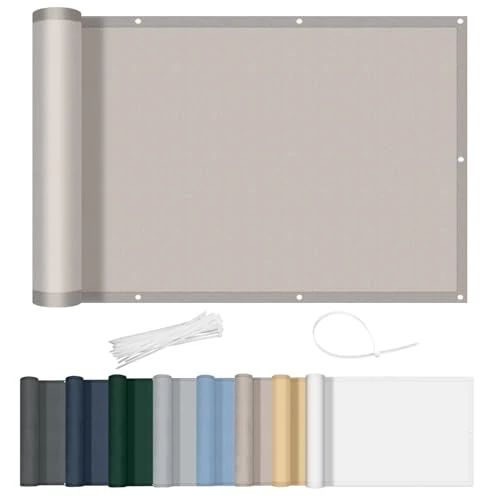 Oferta limitada: AXT SHADE Pantalla Privacidad Balcón 80x1000cm Impermeable Ocultacion Balcon Protección Viento y Los Rayos UV con Ataduras de Cables para Exterior Terraza-Gris Pardo de 44.99 € a 44.99 € (ahorro 0.00%)