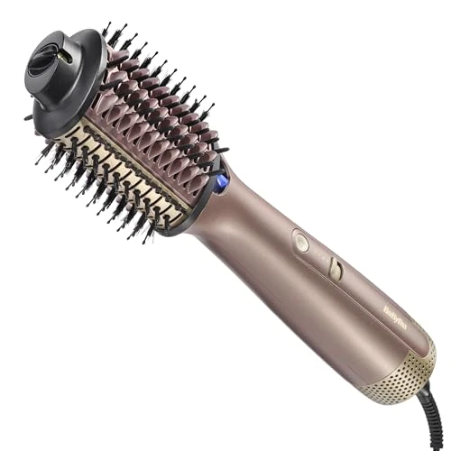 Limitiertes Angebot: BaByliss Air Power Volume - 2-in-1 Warmluftbürste und Heizbürste, NASS- und TROCKEN-Modus, Glättende Warmluftbürste mit 3 Temperatureinstellungen, Ionen-Technologie, Keramikbeschichtung, Gold, AS95E von 89.90 EUR auf 59.99 EUR (Spare 33%)