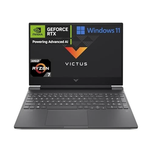 HP Victus 15-Fb2001SL Notebook, AMD Ryzen 7-8845HS, 16GB RAM, 1TB SSD, Display 15.6 FHD Antiglare IPS 300 nits 144Hz, NVIDIA RTX4060 8GB, 3 maanden PC Game Pass, Webcam TNR, Windows 11, grijs