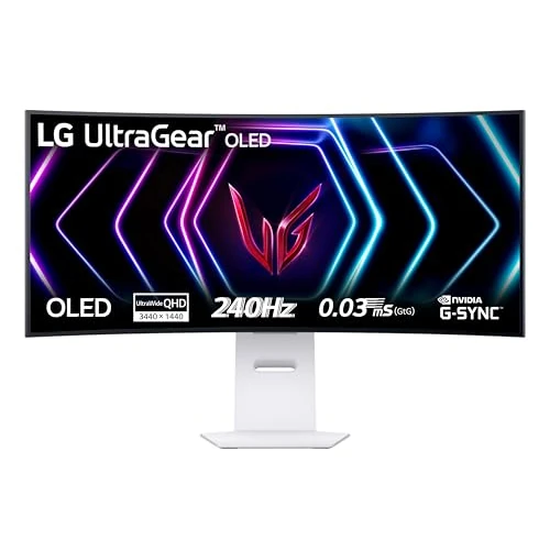 Begrenztes Angebot: LG, 39 Zoll, Curved Ultragear™ OLED Gaming Monitor, 3440 x 1440, 39GS95QE-W.AEU, 21:9, 0,03 ms GtG, 240 Hz, HDR10, DisplayHDR™400 True Black, DCI-P3 98,5%, NVIDIA G-Sync™, AMD FreeSync™ - Weiß von 868.99 EUR auf 868.99 EUR (Rabatt 0%)