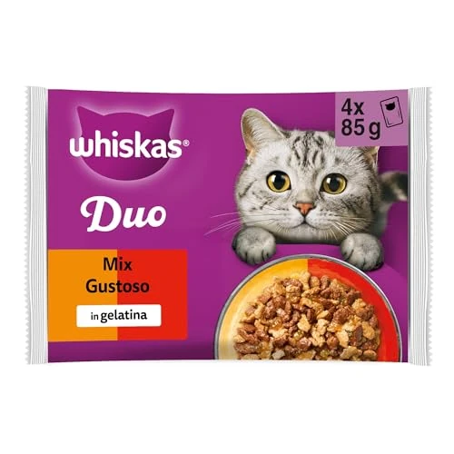 Zeitlich begrenztes Angebot: Whiskas Duo Mix Lecker, 1+ Jahre, Nassfutter für Katzen, 13 Packungen mit je 4 Beuteln zu je 85 g (52 Beutel insgesamt) von 35.66 € auf 35.66 € (0.00% Rabatt)