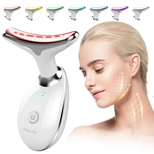 Offerta a tempo: ANLAN Massaggiatore Viso 7 Colori Radiofrequenza Viso con 3 Modalità Dispositivo di Bellezza Antirughe，45°C EMS Gua Sha Viso per Tonificare Jawliner Pulizia - 0.00% da 39.99 € a 39.99 €