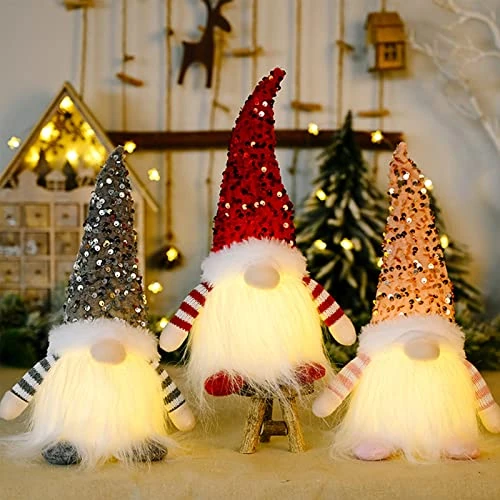 Limited-time offer: Christmas Gnome Gonks Light Up, Christmas Gnomes Scandinavian Decor Nordic Lights, Xmas Decorations Funny, Christmas Light Up Ornaments Indoor Plush Santa (D) from 20.99 GBP to 20.99 GBP (save 0%)