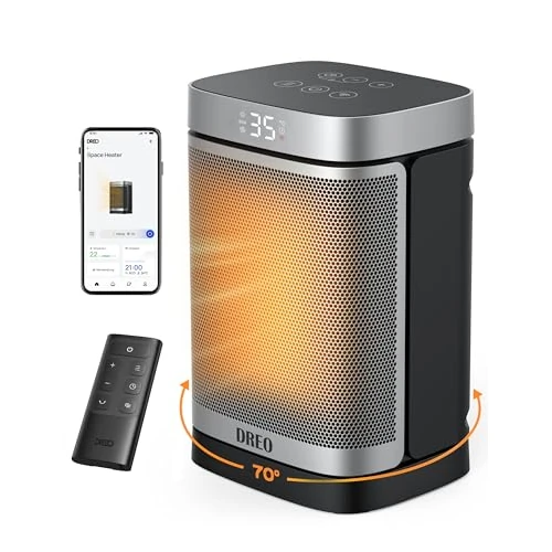 Offerta a tempo: Dreo Riscaldatore intelligente per spazio, Riscaldatore elettrico in ceramica PTC — 15% da 79,99 € a 67,99 €