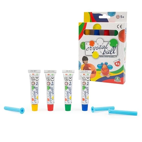 Giochi Preziosi Crystal Ball CRB12000 - Paquete de 4 Unidades, CREA Burbujas mágicas de Colores Diferentes, Juego Creativo para niños, no Mancha, Apto para Juegos en casa, para niños a Partir de 5