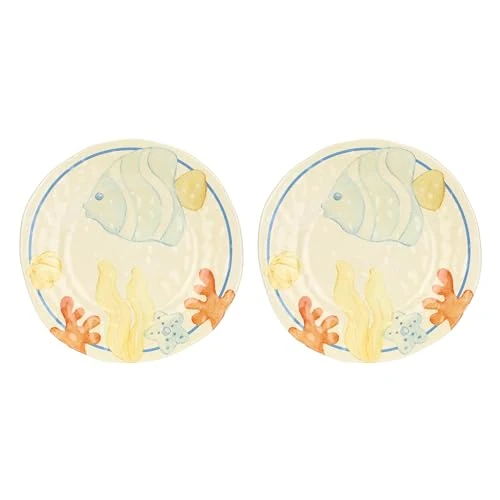 Offre limitée : THUN Lot de 2 assiettes à fruits en mélamine Mer à aimer de 20.41 EUR à 20.41 EUR (remise 0%)