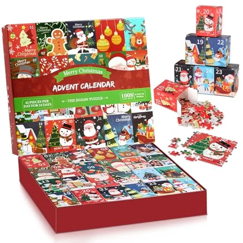 Limited offer: GEEKEO Advent Calendar Puzzle 2024 Children Adult 24 Box Christmas Puzzle Countdown Puzzle Christmas Gift Boys Girls Men Women from 19.99 EUR to 15.99 EUR (save 20%)