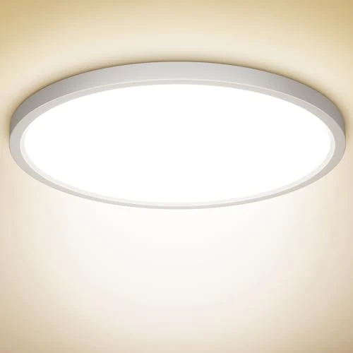 Offerta a tempo: NIBSHOOM Plafoniera LED Soffitto, Lampadario Soffitto 24W, 4000K Lampada Luce Moderna per Camera da Letto, Bagno, Cucina, Soggiorno, Ufficio, Balcone, 2400LM, Bianco Naturale, Ø30cm - 40% da 29.99 € a 17.99 €