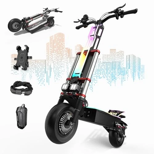 Offre limitée : Scooter électrique Adulte Tifgalop, Super Moteurs Doubles, Doubles amortisseurs, Doubles Freins à Disque hydrauliques, pneus à dépression de 12 Pouces, Batterie 60V38Ah, autonomie jusqu'à 100 km de 1199.00 € à 1199.00 € (0.00% de remise)
