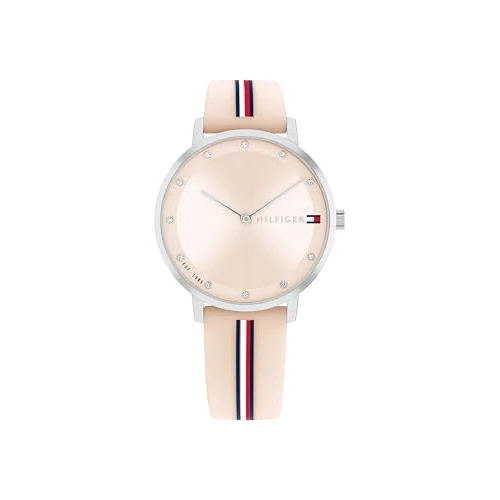 Tommy Hilfiger Reloj De Movimiento De Cuarzo De Dos Manecillas para Mujer con Correa de Silicona Rosa - 1782737