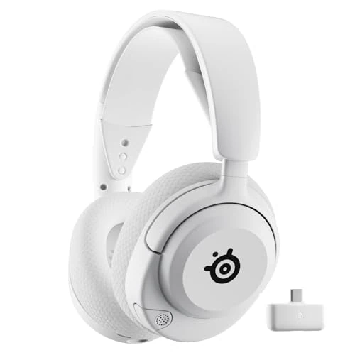 SteelSeries Arctis Nova 5 Wireless - Gaming Headset- Multi-System -PC,PS5 - Magnetische Neodym-Treiber -Über 100 Audio Presets - 60H Akkulaufzeit - 2,4 GHz oder BT-ClearCast Gen2.X-Mik -Weiß