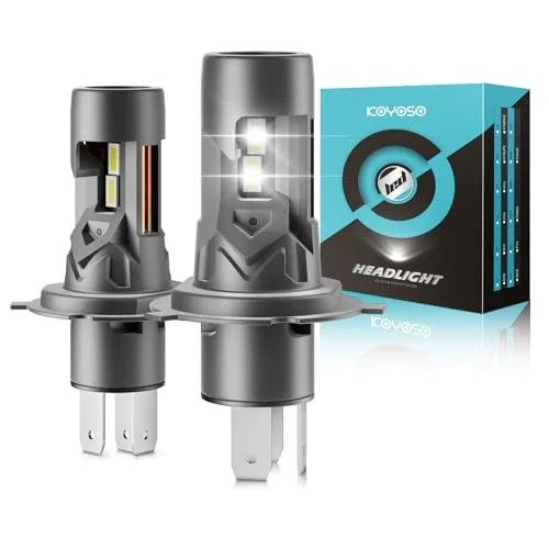Oferta limitada: KOYOSO Bombilla H4 LED 100W: 26000LM Faros Coche 9003/HB2 LED - Luces Cortas y Luces Largas 6500k Blanco de 39.99 EUR a 39.99 EUR (ahorro 0%)