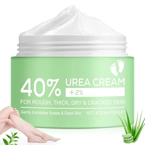 Limited offer: Urea Foot Cream, Urea Cream 40 Percent for feet, with Hyaluronic Acid, Tea Tree and Aloe Vera for Deep Moisture, Urea Cream for Feet, Hands, Heels, Elbows, Nails and Knees from 9.99 EUR to 6.15 EUR (save 38%)