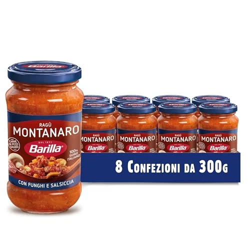 Offerta a tempo: Barilla Sugo Ragù Montanaro, Salsa Pronta al Pomodoro con Salsiccia e Funghi — 31% da 22,32 € a 15,49 €