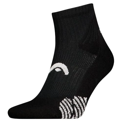 HEAD Unisex Padel Quarter Sock, Schwarz, 39-42 EU
