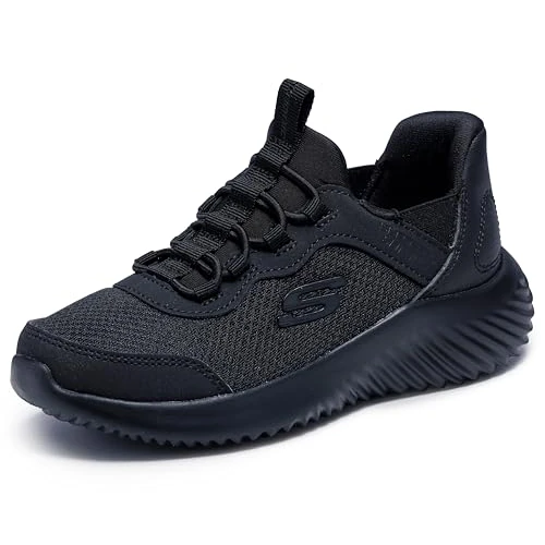 Offre limitée : Skechers Bounder Brisk-Burst Chaussures pour Enfant, Noir Synthetic Textile Black Trim, 27.5 EU de 44.95 € à 33.75 € (25% de remise)