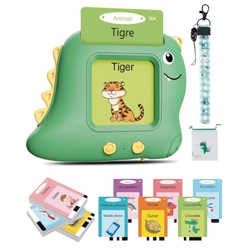 Offerta a tempo: Flashcards Parlanti Giocattoli Montessori, Giocattoli Educativi per Bambini, 224 Parole 14 Temi, Autismo, Regalo di compleanno Regalo di Natale per Bambino (Verde Italiano) - 41% da 16.99 € a 9.99 €