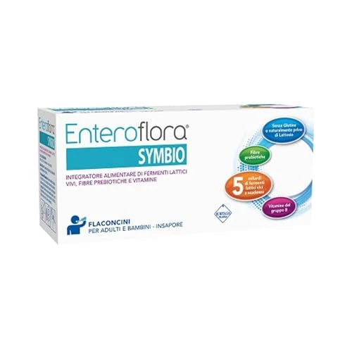 Offerta a tempo: Enteroflora Symbio Integratore di Fermenti Lattici e Vitamine, 10 Flaconcini - 29% da 14.00 € a 9.90 €