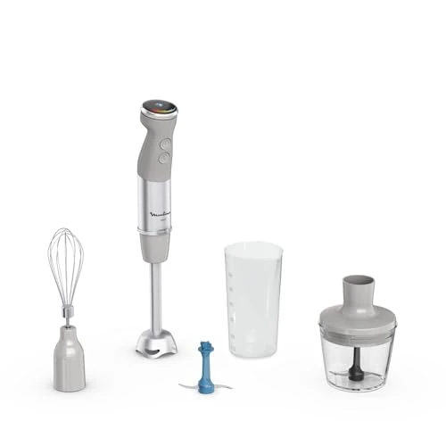 Moulinex Hand blender, Powelix blade technology, Silent mode, 20speeds, Crushed ice blades, Turbo mode, Splash guard, Chopper, Quickchef+ DD67EB10