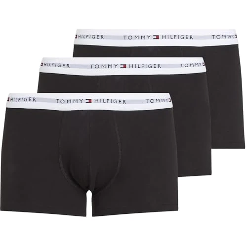 Offerta a tempo: Tommy Hilfiger Uomo Pantaloncini Boxer Confezione da 3 con Fascia con Logo, Multicolore (TH Wht/TH Wht/TH Wht), S-M - 37% da 39.90 € a 24.95 €