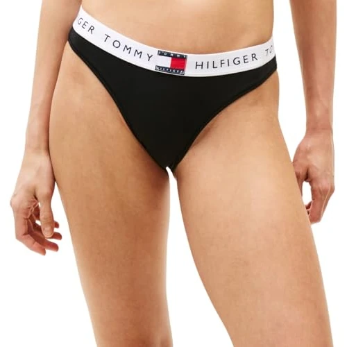 Offerta a tempo: Tommy Hilfiger Donna Slip Taglio Bikini Classic con Fascia con Logo, Nero (Black), S - 30% da 22.90 € a 15.99 €